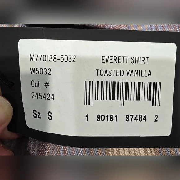 Paige Men's Everett Plaid Button Down Shirt In Toasted Vanilla Size Small - Picture 4 of 8